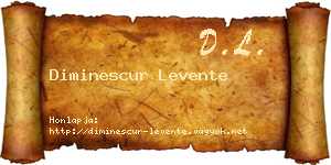 Diminescur Levente névjegykártya